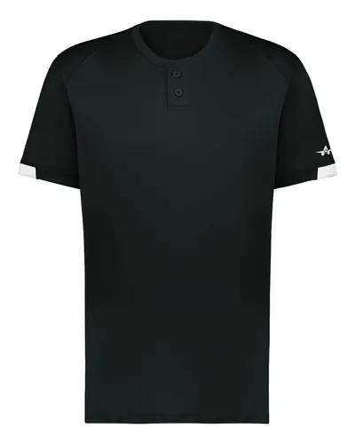Alleson Athletic 7950 Unisex On The Rise Two Button Jersey — blank t-shirt, front view