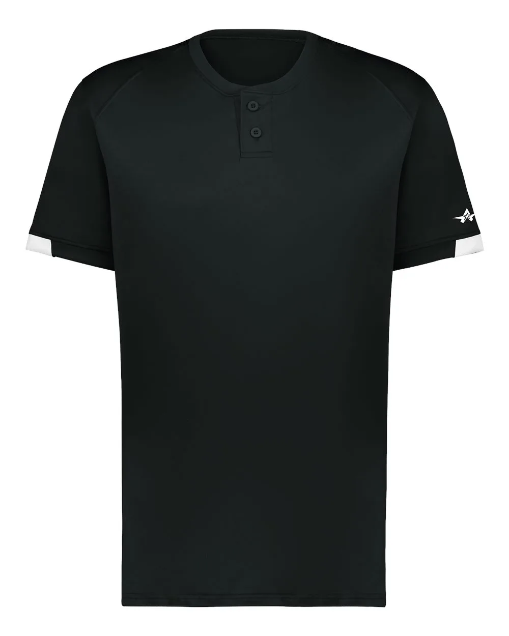 Alleson Athletic 7950 Unisex On The Rise Two Button Jersey — blank t-shirt, front view