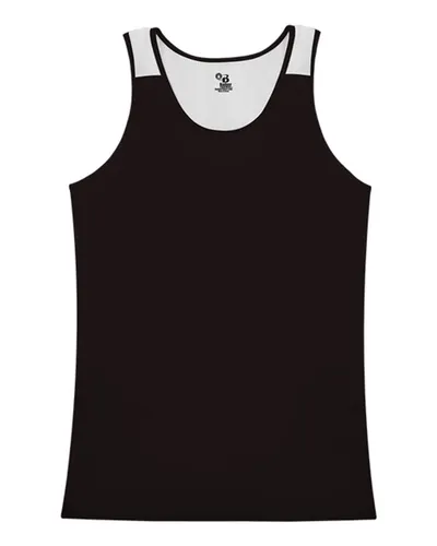 Alleson Athletic 8968 Women's Ventback Singlet — blank garment, front view