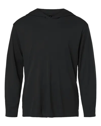 AllPro 48510Y Youth Pro-Lock Performance Hooded Long Sleeve T-Shirt — blank hooded sweatshirt, front view