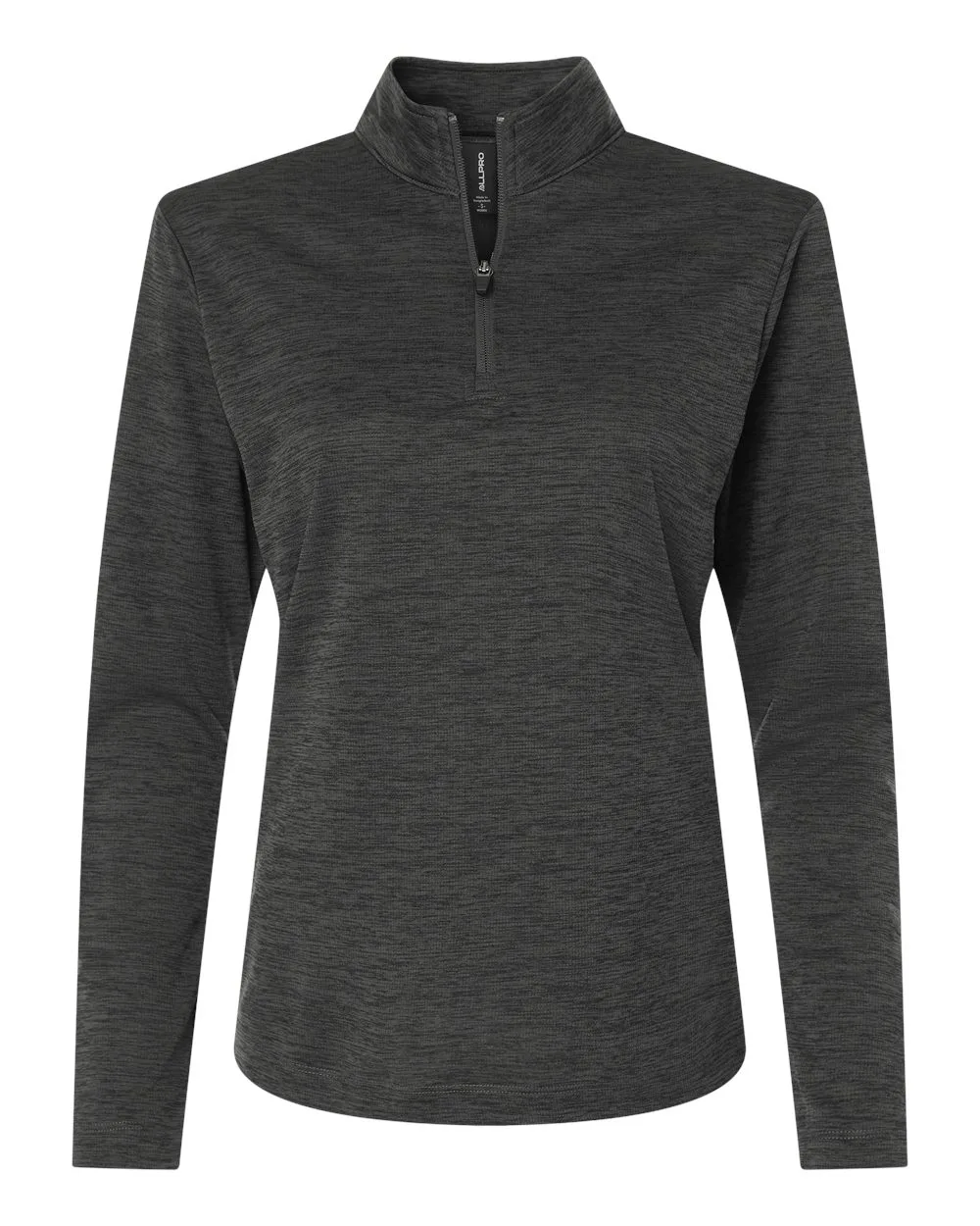 AllPro 4HM70L Women's Pro-Lock Performance Mélange Quarter-Zip Pullover — blank garment, front view