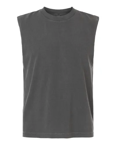 American Apparel 207GD Unisex Heavyweight Cotton Garment-Dyed Mid-Length Muscle Tee — blank tank top, front view