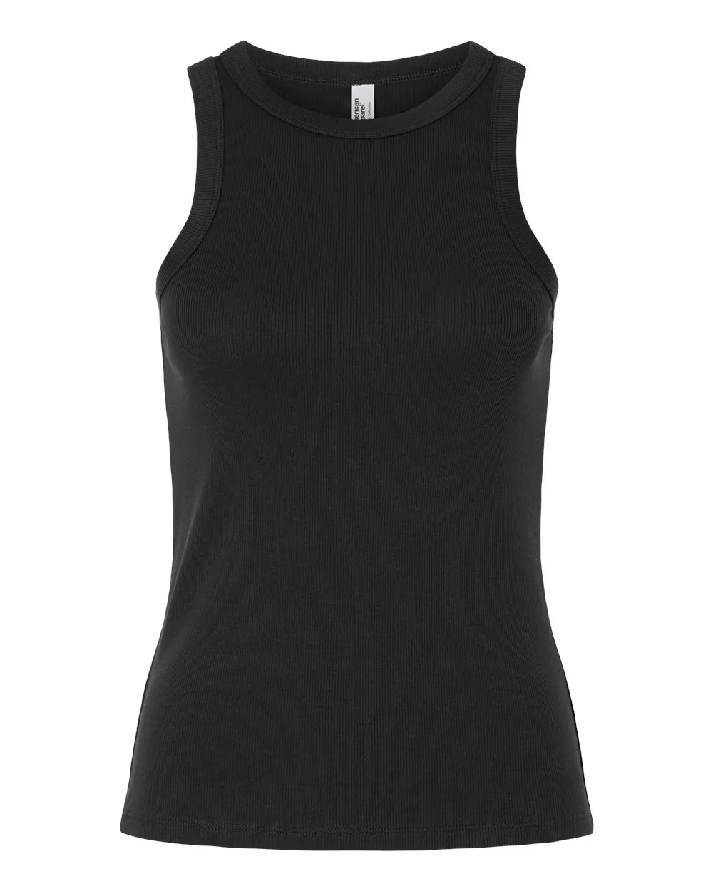 American Apparel BR2101 Women's Baby Rib Tank — blank tank top, front view