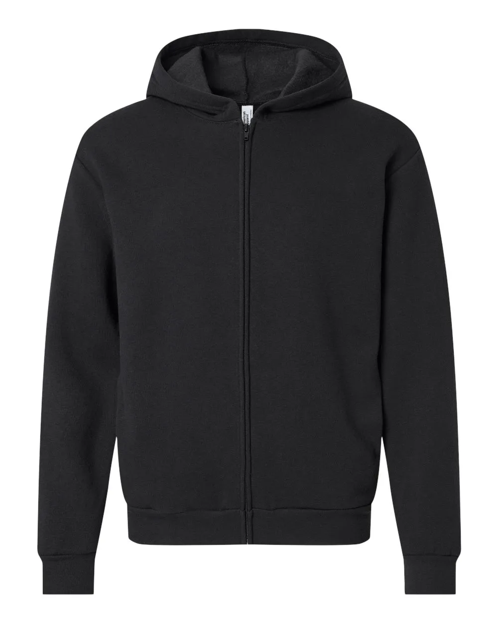 American Apparel RF497 Unisex ReFlex Fleece Full-Zip Hoodie Sweatshirt — blank hooded sweatshirt, front view