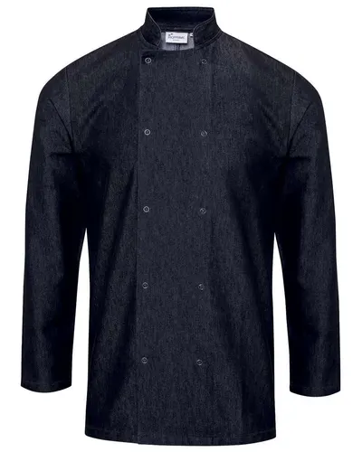 Artisan Collection by Reprime RP660 Unisex Denim Chef's Jacket — blank jacket, front view
