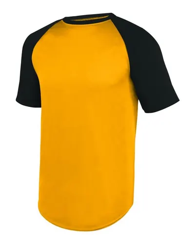 Augusta Sportswear 1509 Youth Wicking Short Sleeve Baseball Jersey — blank t-shirt, front view