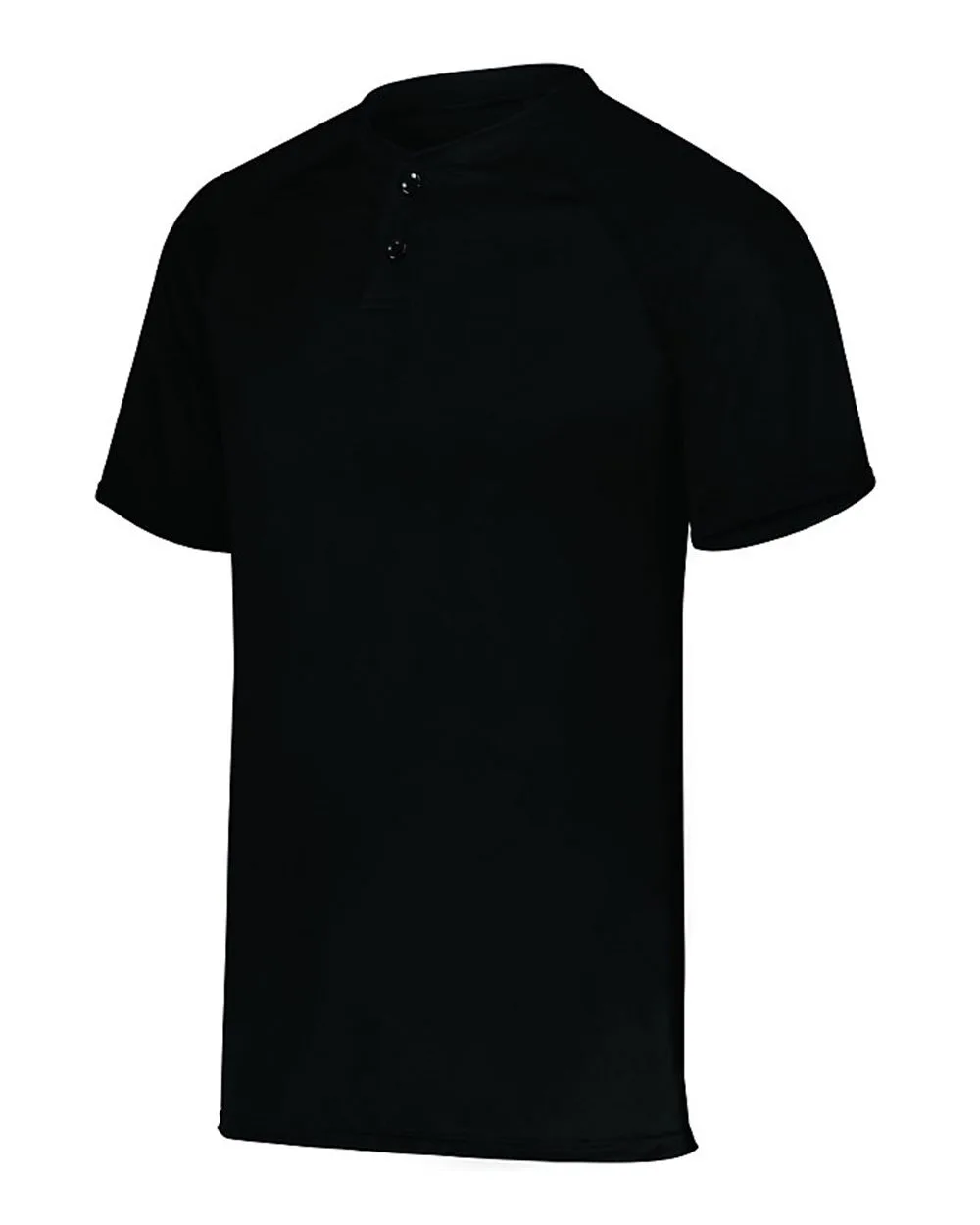 Augusta Sportswear 1566 Youth Attain Two-Button Jersey — blank t-shirt, front view