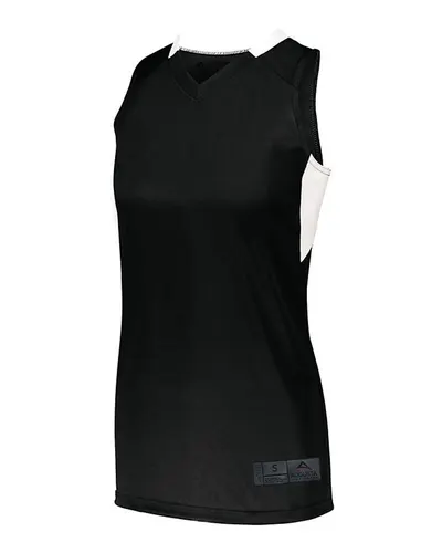 Augusta Sportswear 1732 Women's Step-Back Basketball Jersey — blank t-shirt, front view