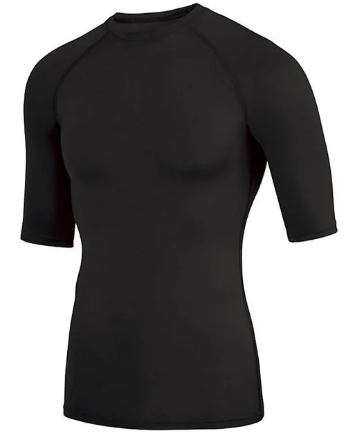 Augusta Sportswear 2606 Men's Hyperform Compression Half Sleeve Shirt — blank garment, front view