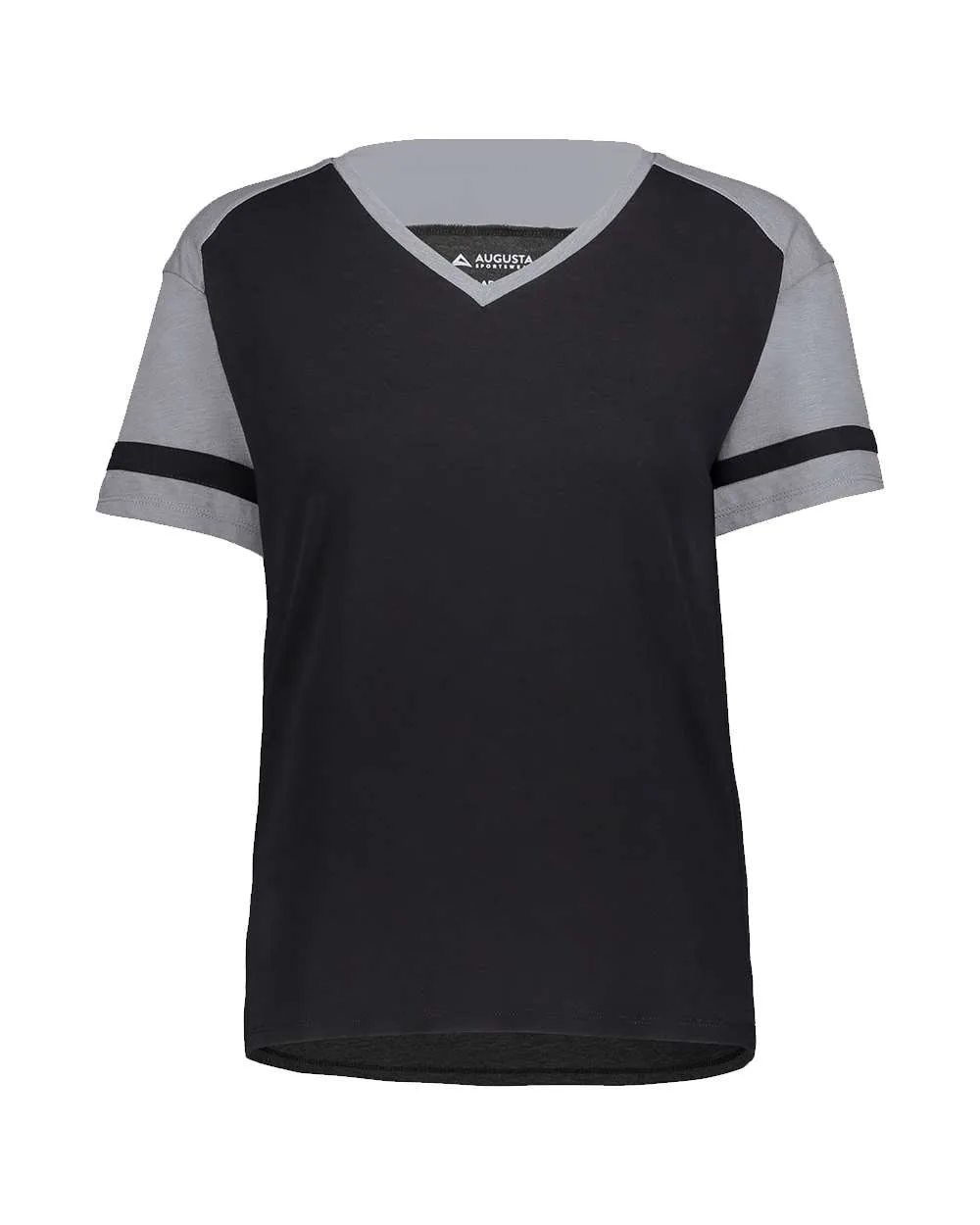 Augusta Sportswear 2914 Women's Triblend Fanatic 2.0 V-Neck T-Shirt — blank t-shirt, front view