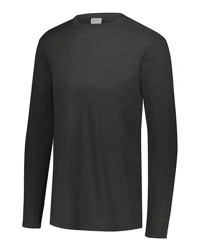 Augusta Sportswear 3076 Youth Triblend Long Sleeve T-Shirt — blank long sleeve tee, front view