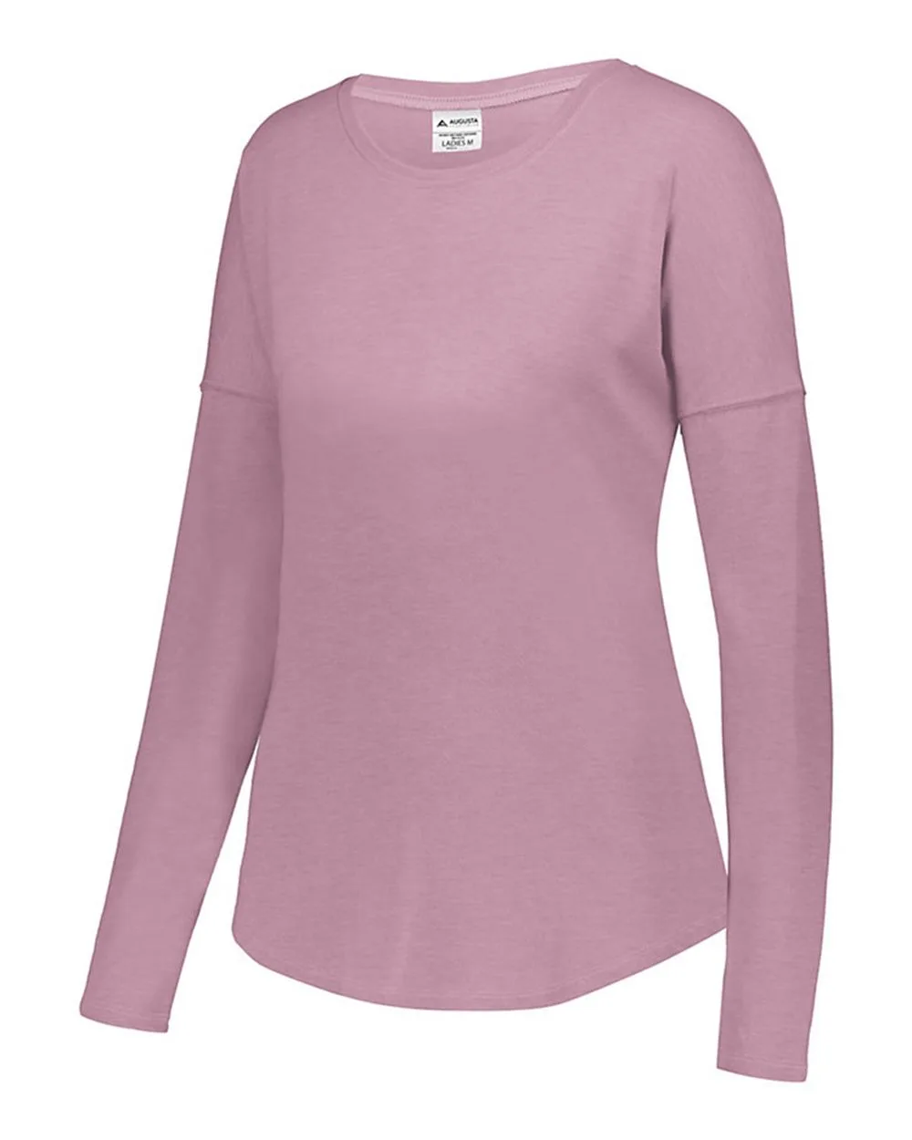Augusta Sportswear 3077 Women's Lux Triblend Long Sleeve T-Shirt — blank long sleeve tee, front view