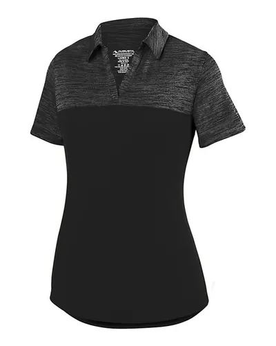 Augusta Sportswear 5413 Women's Shadow Tonal Heather Polo — blank polo, front view