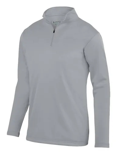 Augusta Sportswear 5508 Youth Wicking Fleece Quarter-Zip Pullover — blank fleece pullover, front view