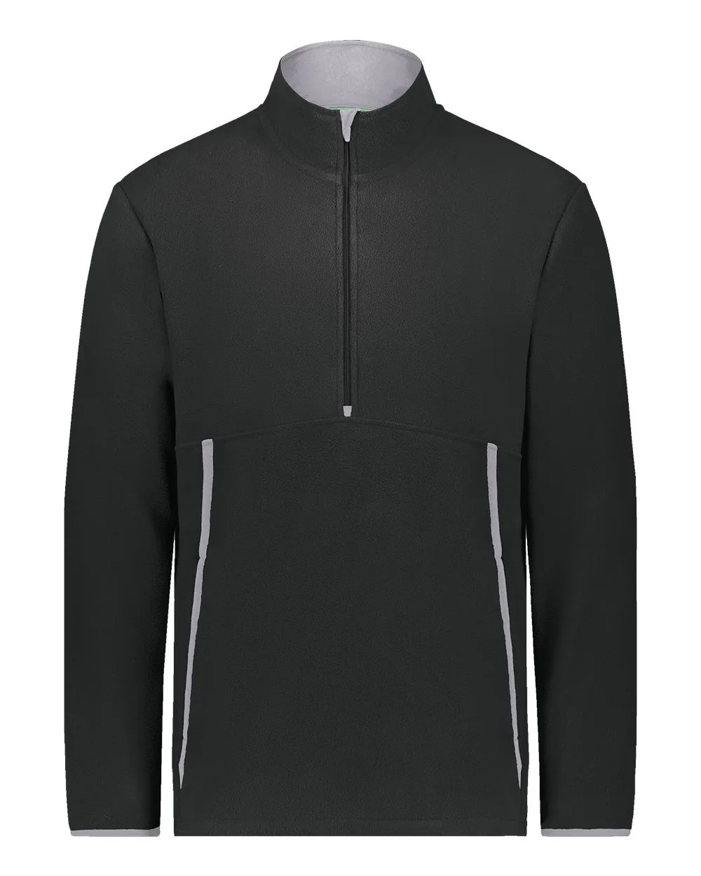 Augusta Sportswear 6856 Youth Eco Revive™ Polar Fleece Quarter-Zip Pullover — blank fleece pullover, front view