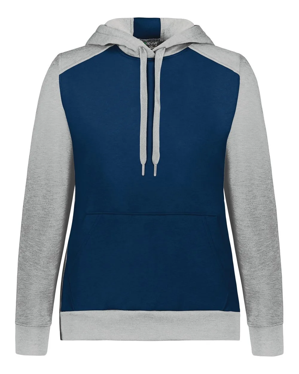 Augusta Sportswear 6867 Women's Eco Revive™ Three-Season Triblend Fleece Hooded Sweatshirt — blank hooded sweatshirt, front view