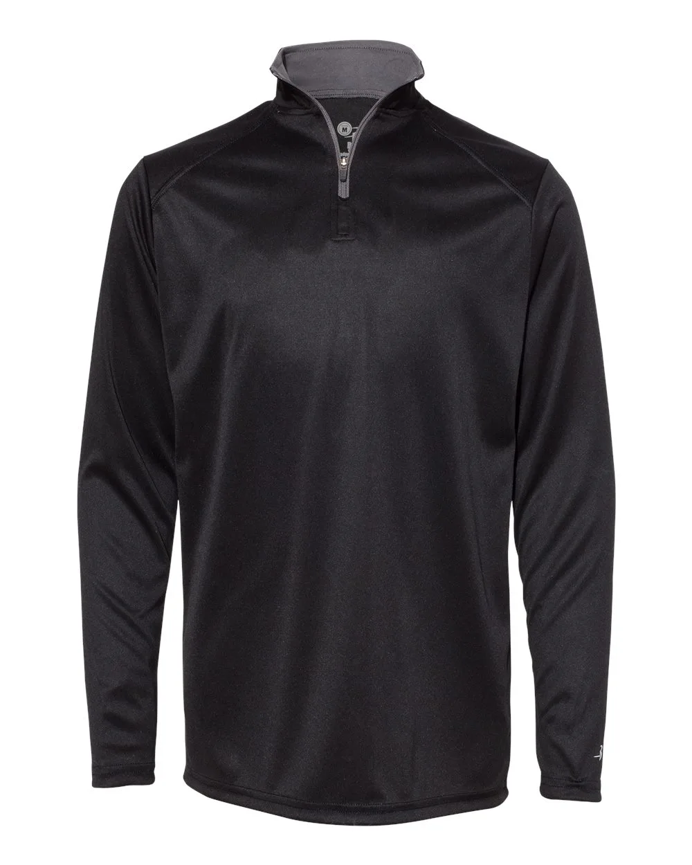 Badger 2102 Youth B-Core Quarter-Zip Pullover — blank garment, front view