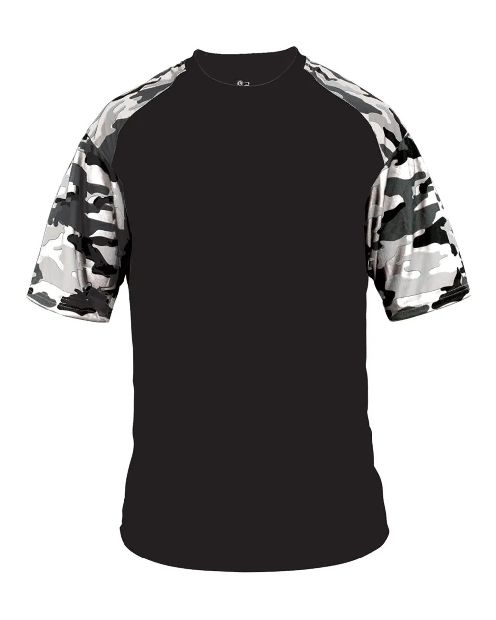 Badger 2141 Youth Camo Sport T-Shirt — blank t-shirt, front view