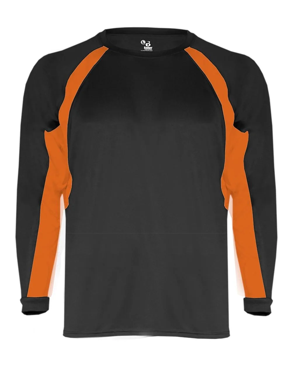 Badger 2154 Youth B-Core Hook Long Sleeve T-Shirt — blank long sleeve tee, front view