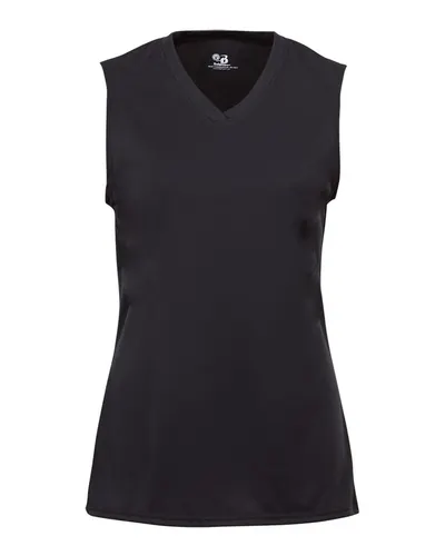 Badger 2163 Girls' B-Core Sleeveless T-Shirt — blank tank top, front view