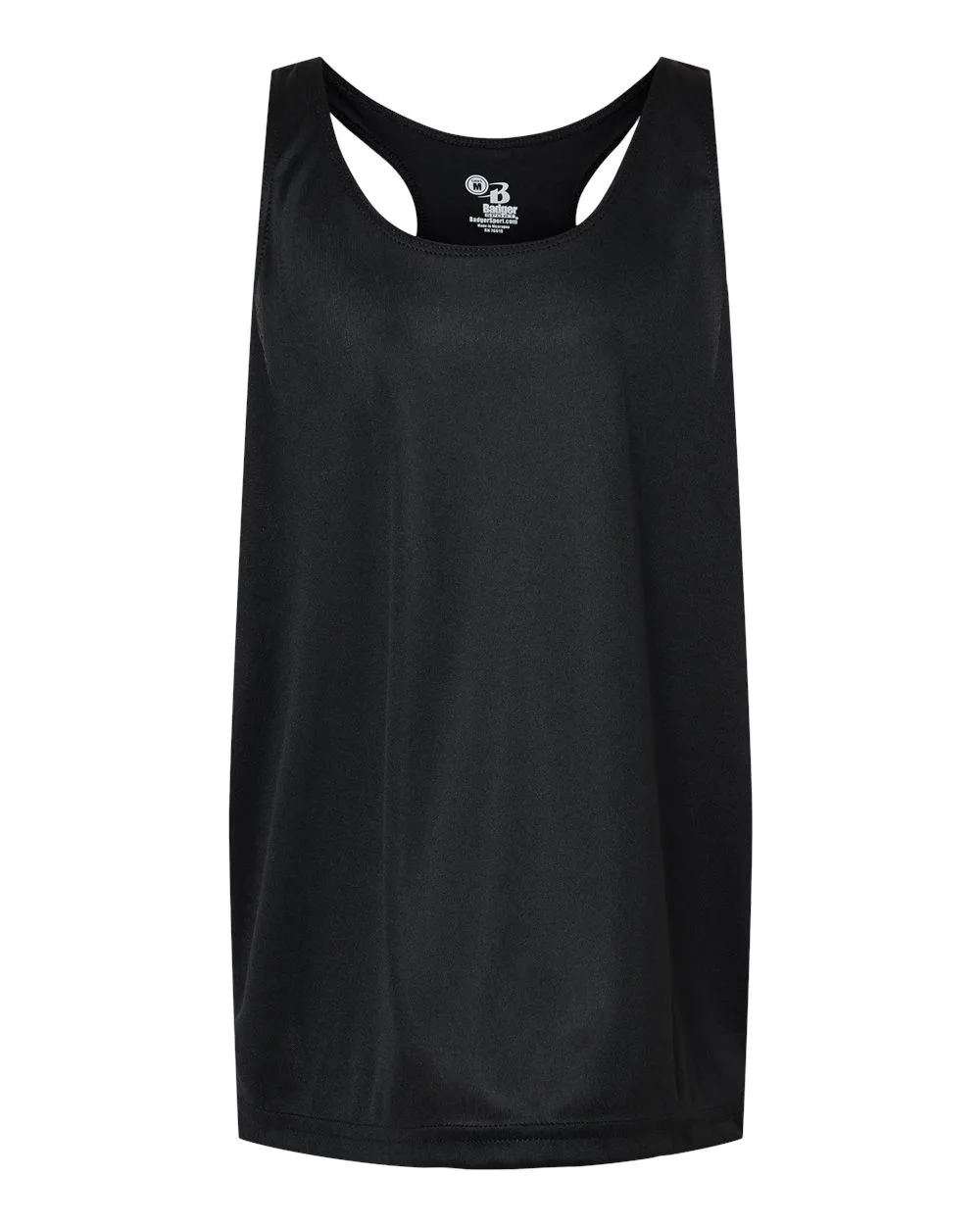 Badger 2166 Girls’ B-Core Racerback Tank Top — blank tank top, front view
