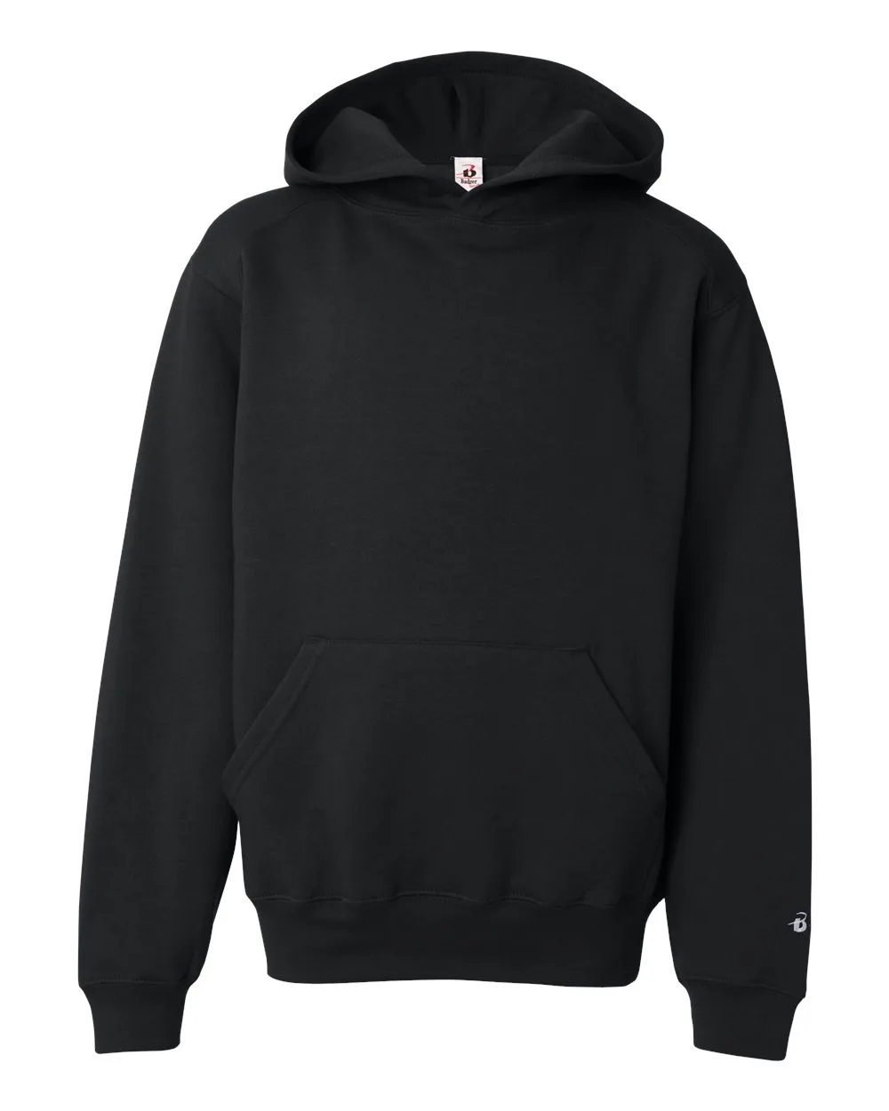 Badger 2254 Youth Hooded Sweatshirt — blank hooded sweatshirt, front view