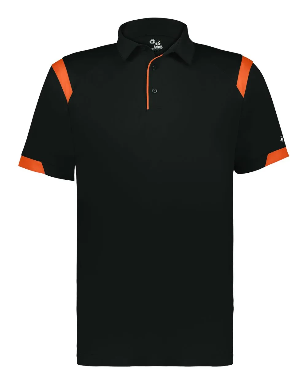 Badger 3350 Unisex On the Rise Polo — blank polo, front view