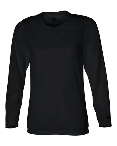 Badger 4164 Women's B-Core Long Sleeve T-Shirt — blank long sleeve tee, front view