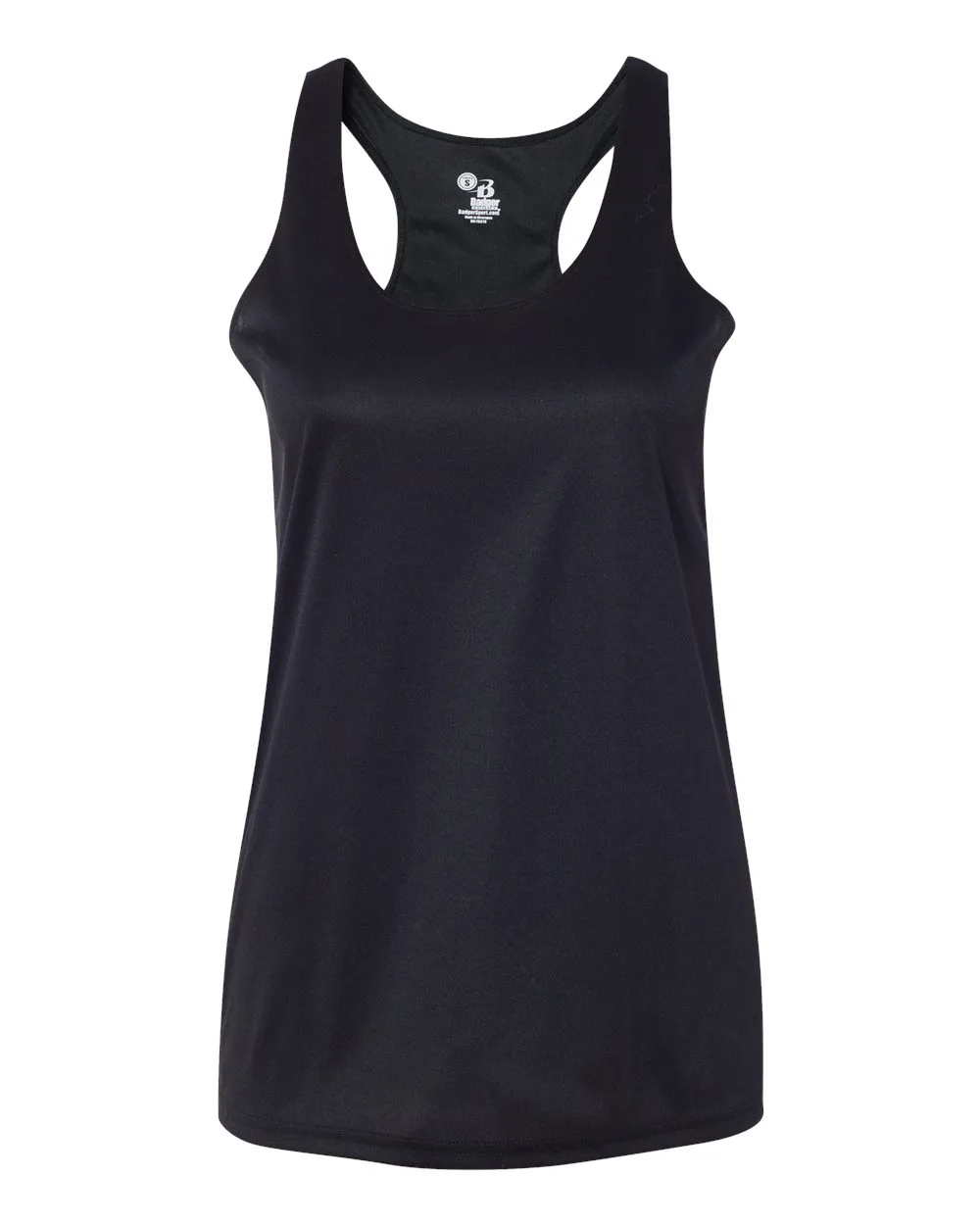 Badger 4166 Women’s B-Core Racerback Tank Top — blank tank top, front view