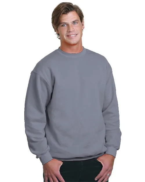 Bayside 2105 Unisex Union-Made Crewneck Sweatshirt — blank crewneck sweatshirt, front view