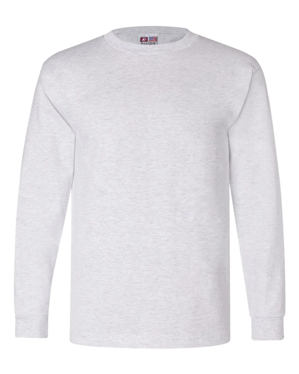 Bayside 6100 Unisex USA-Made Long Sleeve T-Shirt — blank long sleeve tee, front view