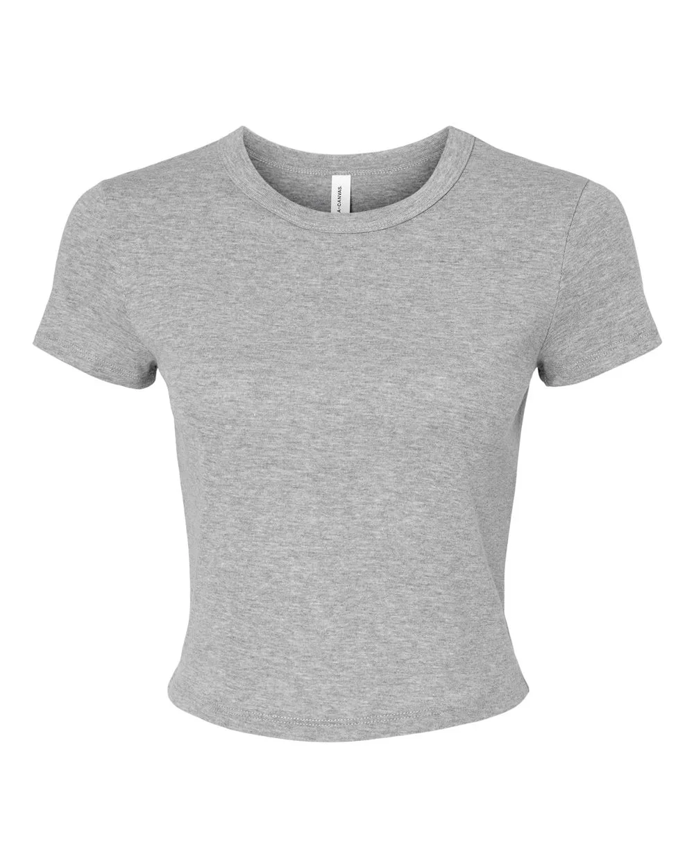 BELLA + CANVAS 1010 Women's Micro Rib Baby Tee — blank t-shirt, front view