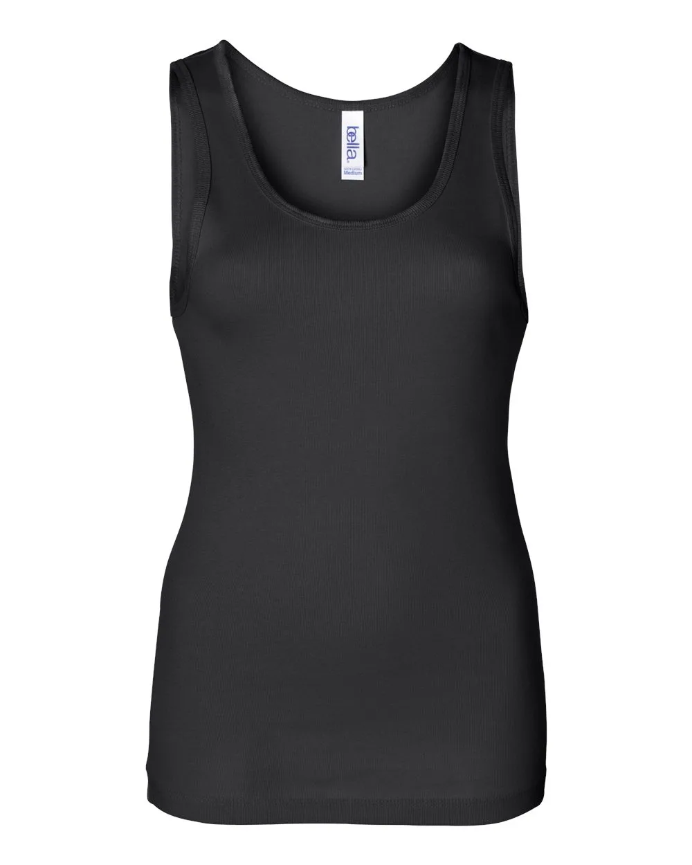 BELLA + CANVAS 1080 Women's Baby Rib Tank — blank tank top, front view