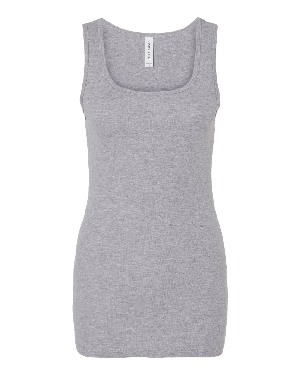 BELLA + CANVAS 1081 Women's Micro Rib Tank — blank tank top, front view