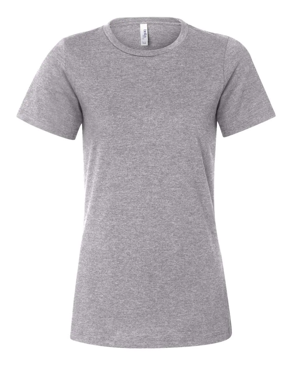 BELLA + CANVAS 64000CVC Women’s Relaxed Fit Heather CVC Tee — blank t-shirt, front view