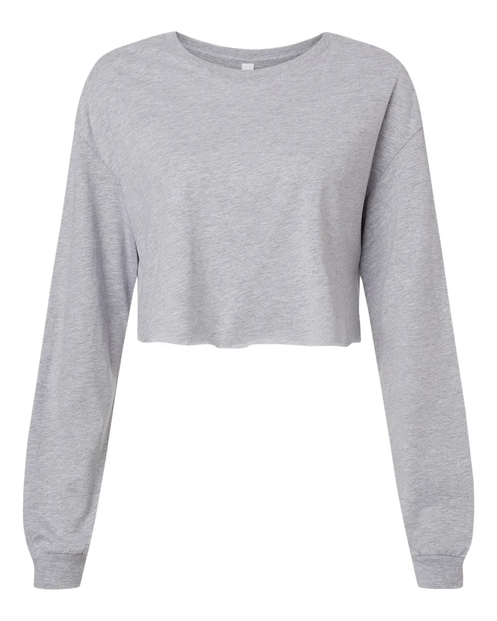 BELLA + CANVAS 6501 Women's FWD Fashion Crop Long Sleeve Tee — blank long sleeve tee, front view