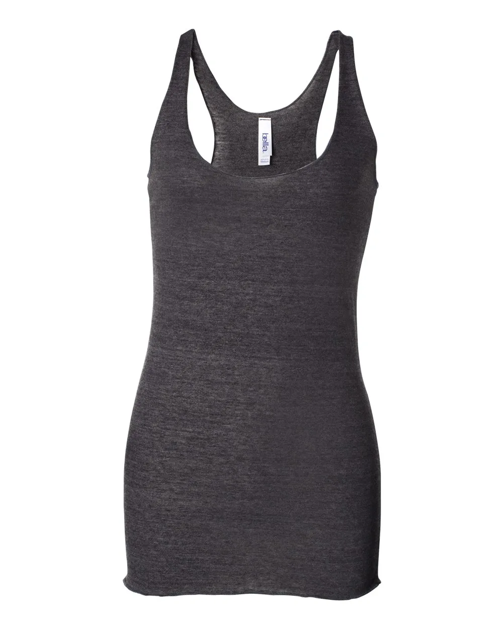 BELLA + CANVAS 8430 Women's Triblend Racerback Tank — blank tank top, front view