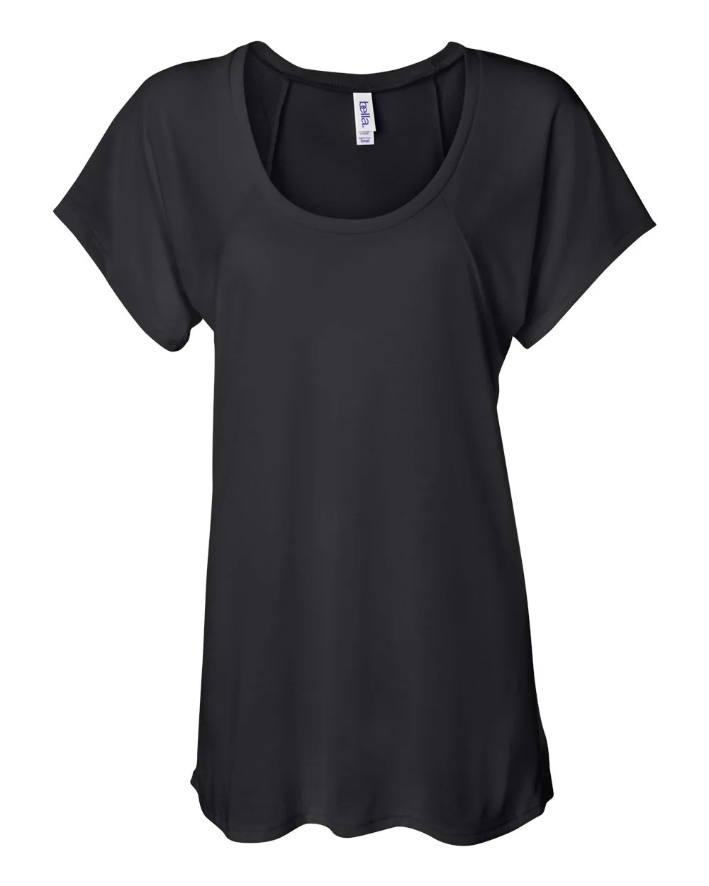 BELLA + CANVAS 8801 Women’s Flowy Raglan Tee — blank t-shirt, front view