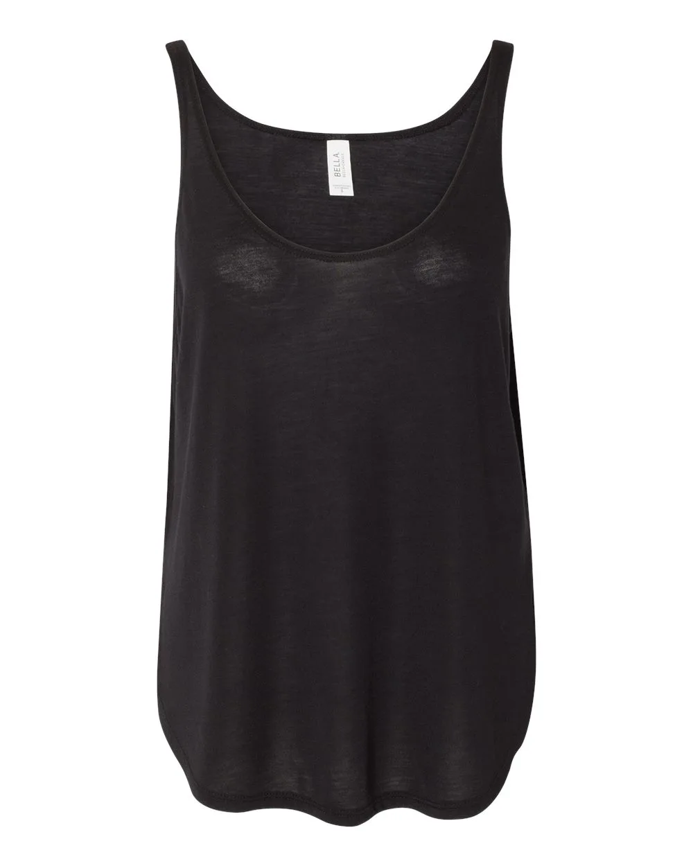 BELLA + CANVAS 8802 Women's Flowy Tank with Side Slit — blank tank top, front view