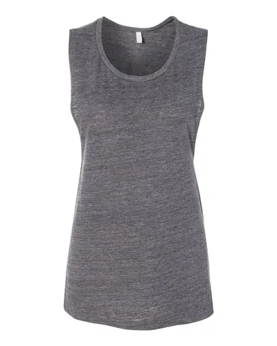 BELLA + CANVAS 8803 Women's Flowy Scoop Muscle Tank — blank tank top, front view