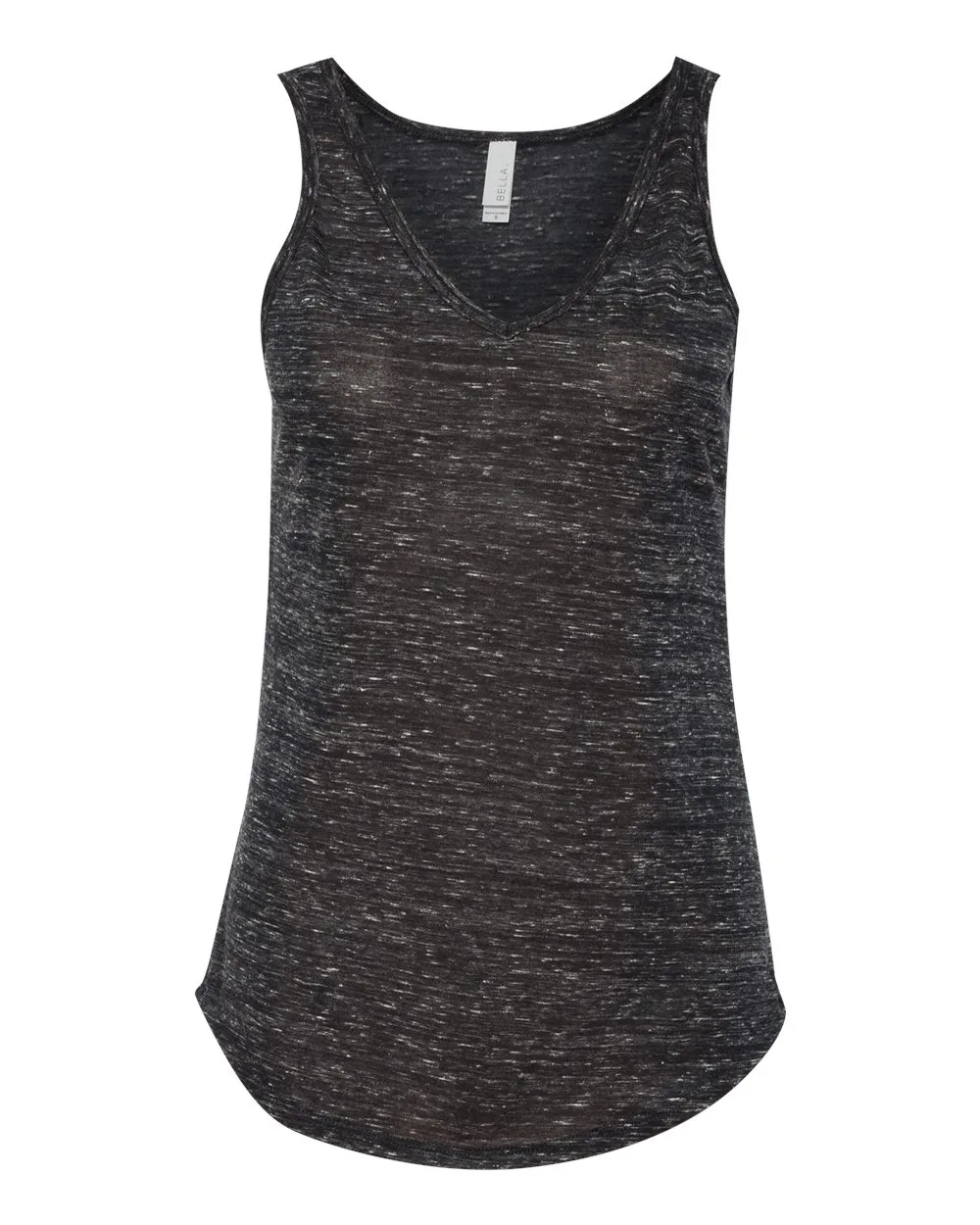 BELLA + CANVAS 8805 Women's Flowy V-Neck Tank — blank tank top, front view