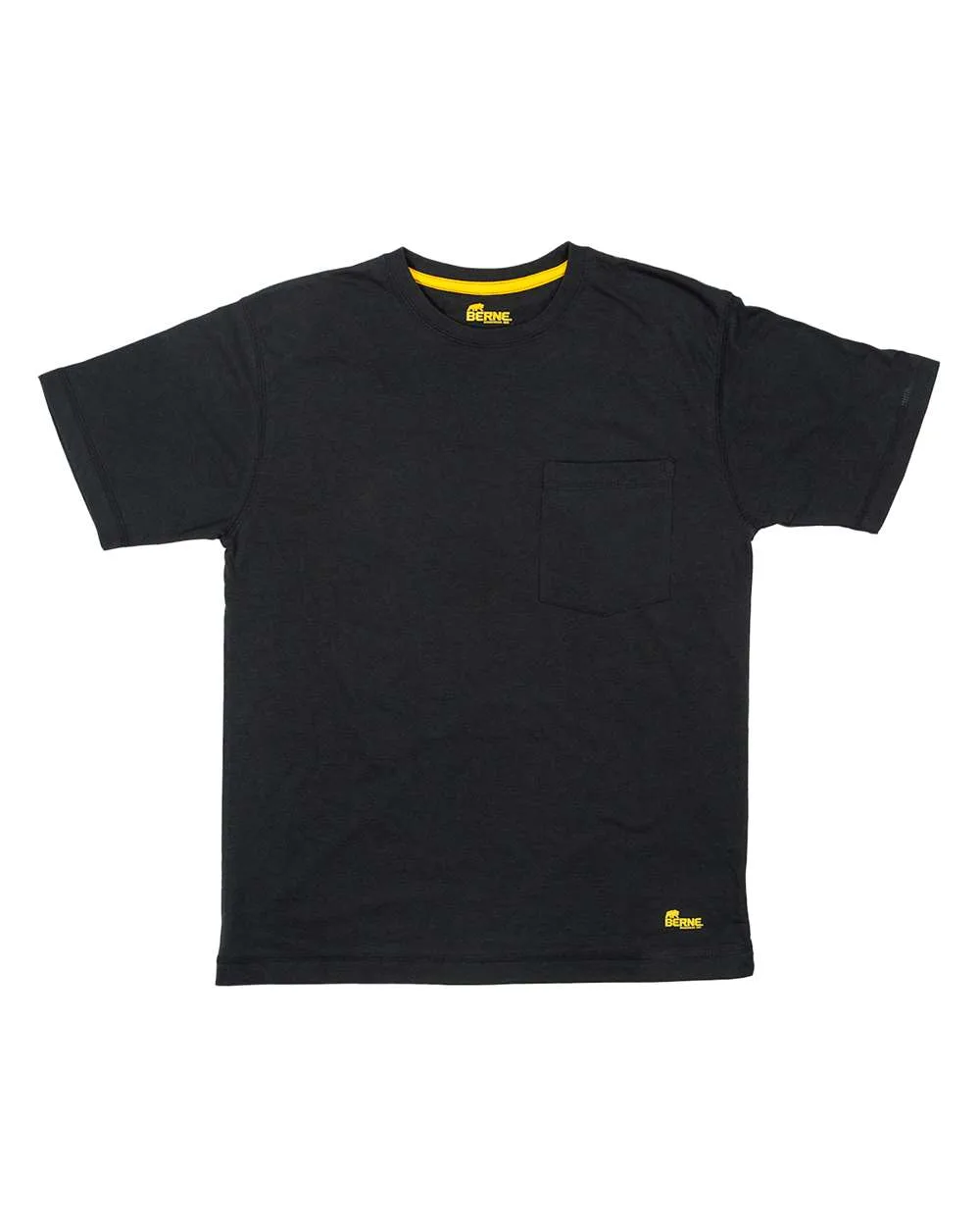 Berne Apparel BSM38 Men's Lightweight Performance Pocket T-Shirt — blank t-shirt, front view