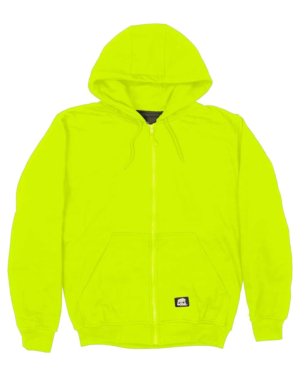 Berne Apparel HVF101 Men's Heritage Thermal-Lined Full-Zip Hooded Sweatshirt — blank hooded sweatshirt, front view
