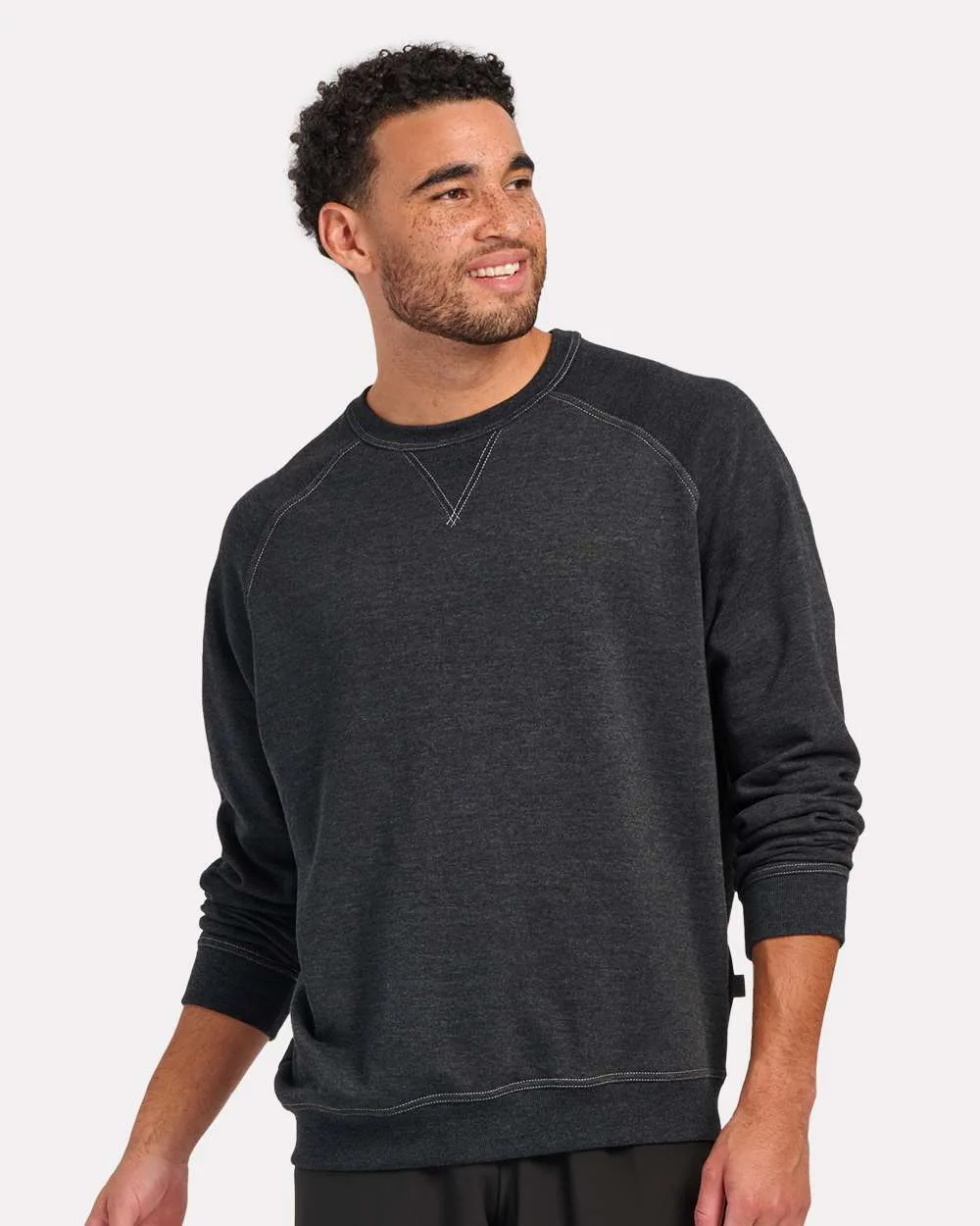 Boxercraft BM5104 Men's French Terry Crewneck Sweatshirt — blank crewneck sweatshirt, front view
