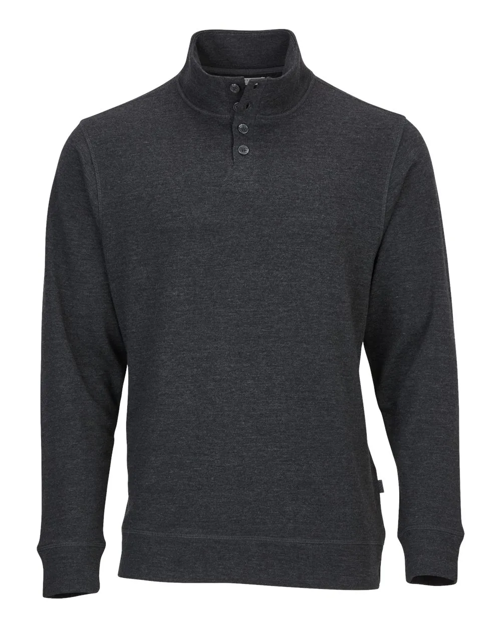 Boxercraft BM5209 Men's French Terry Button Pullover — blank garment, front view