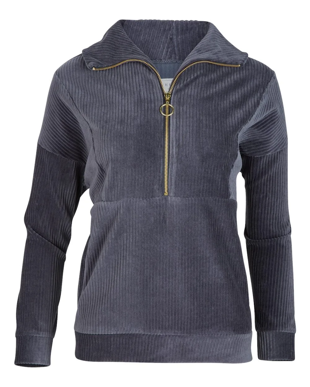 Boxercraft BW5203 Women's Manchester Corded Quarter-Zip Pullover — blank garment, front view