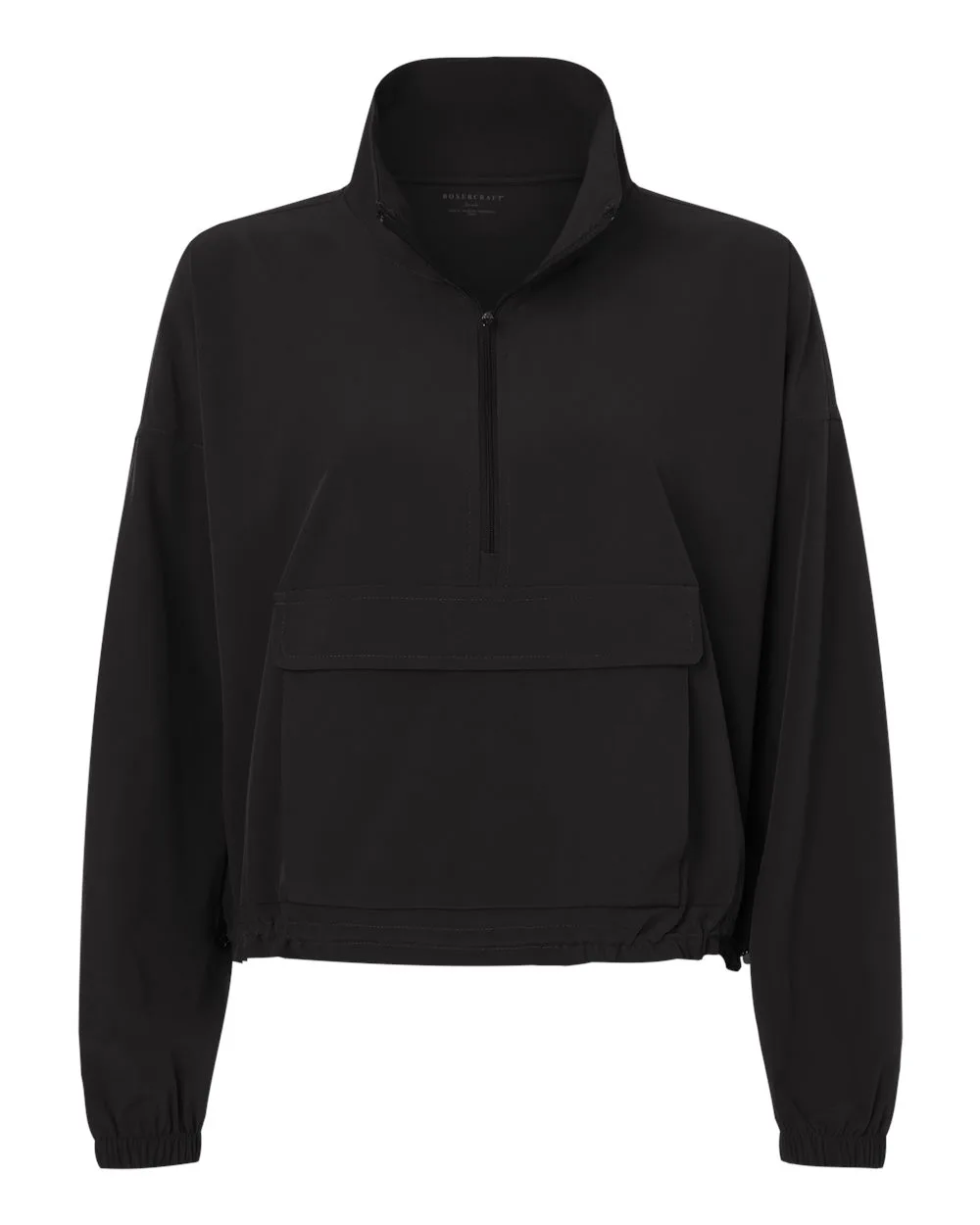 Boxercraft BW5204 Women's Stretch Woven Quarter-Zip Pullover — blank woven shirt, front view