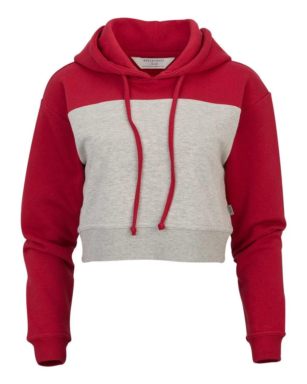 Boxercraft BW5404 Women's Cropped Fleece Hooded Sweatshirt — blank hooded sweatshirt, front view