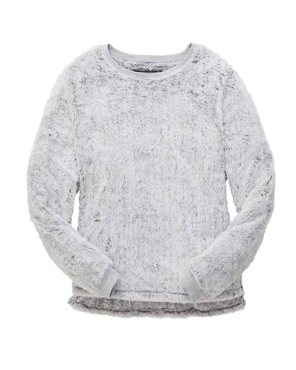 Boxercraft FZ03 Women's Fuzzy Crewneck Fleece — blank crewneck sweatshirt, front view