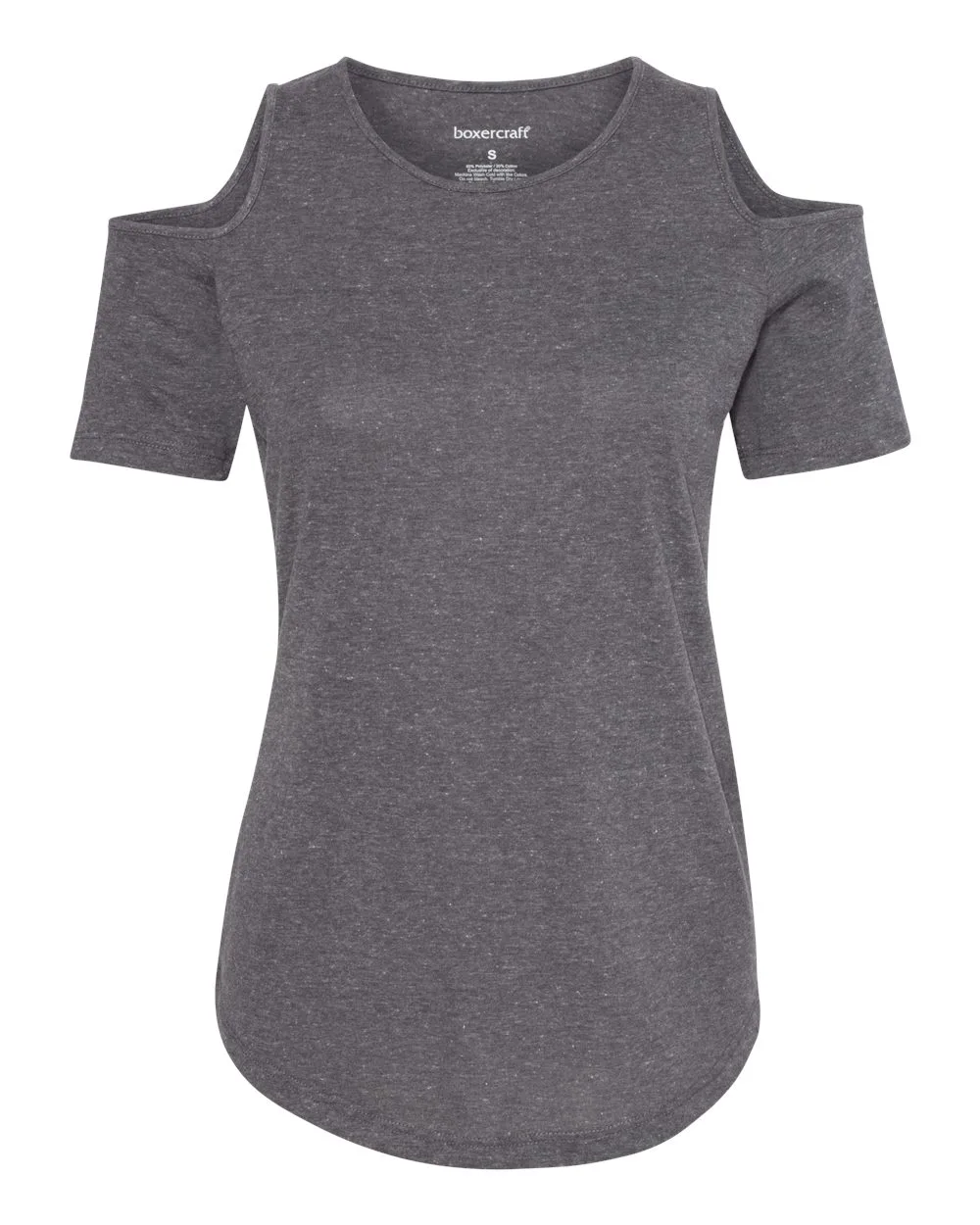 Boxercraft T32 Women's Cold Shoulder T-Shirt — blank t-shirt, front view